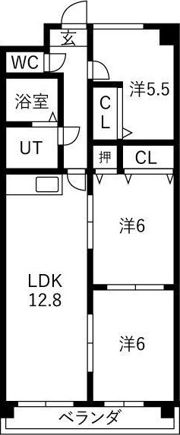 リバーパーク植田東の間取り画像