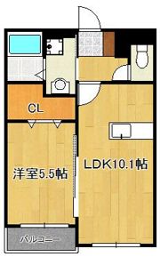 ラクール直方の間取り画像