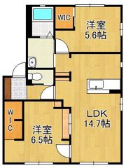 リバービュー A棟の間取り画像