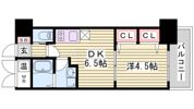 エステムコート三宮駅前Ⅱアデシオンの間取り画像