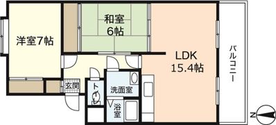サンヒルズMK B棟の間取り画像