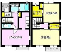 コモンマロウ上中居 E棟の間取り画像