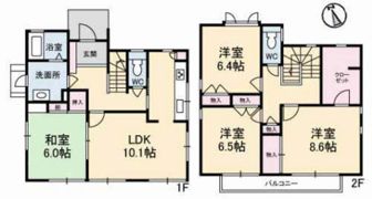藤の木1丁目戸建の間取り画像