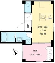 東伏見ライズの間取り画像