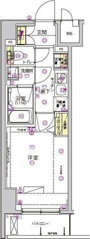 ハーモニーレジデンス水天宮前の間取り画像
