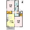 風のクローバー Aの間取り画像