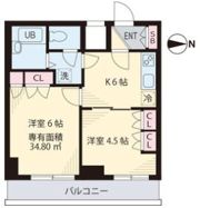 ベイステート安間の間取り画像