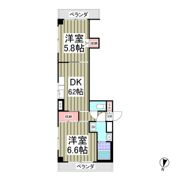 レイルビルⅡ 旧パークサイド横山の間取り画像