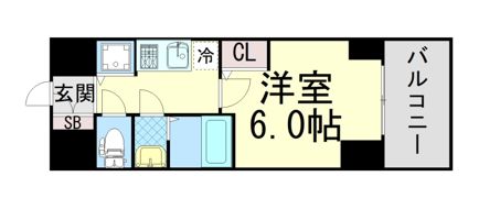 エスリードレジデンスグラン神戸三宮シティの間取り画像