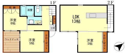 ユニキューブ焼山の間取り画像