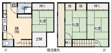 勝部貸家の間取り画像