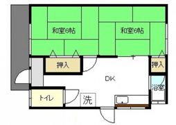 畑賀2丁目借家（手前右側）の間取り画像