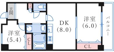 サンクラッソ湊川公園駅前の間取り画像