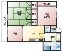 テルジデントⅡの間取り画像