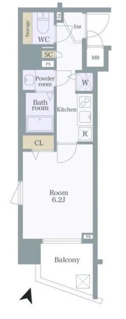 ガラ・ステーション岩本町Northの間取り画像