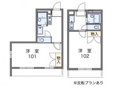 レオパレスクリスタルⅡの間取り画像