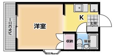 京都ハウジングコーポ善通寺の間取り画像