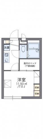 レオパレスリバーサンライトⅠの間取り画像