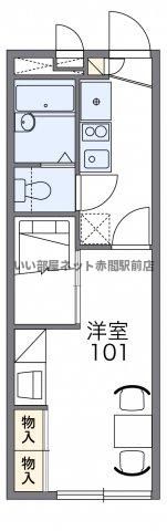 レオパレスTRNヒルズの間取り画像