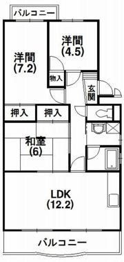 ベルクールの間取り画像