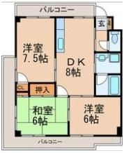 シーズンコート茶屋ヶ坂の間取り画像