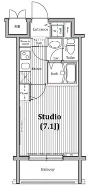 ガラ・ステーション岩本町Northの間取り画像