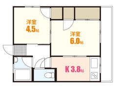 津田コーポの間取り画像