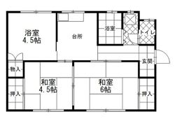 中井3-8-21-2貸家の間取り画像