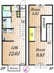目黒区東が丘2丁目アパートの間取り画像