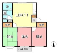 アパートメント明石 Bの間取り画像