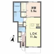 ヴィアソーレ妻鳥Ⅱの間取り画像