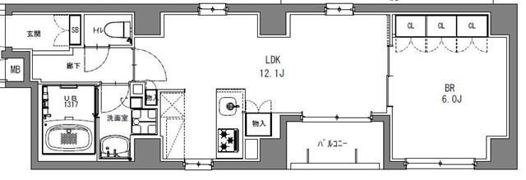 S－RESIDENCE日本橋馬喰町の間取り画像