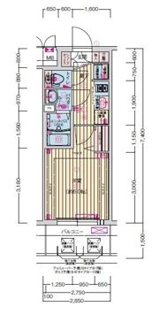 ララプレイス玉造パルクの間取り画像