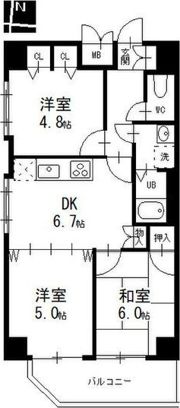 エミネンス石川橋の間取り画像