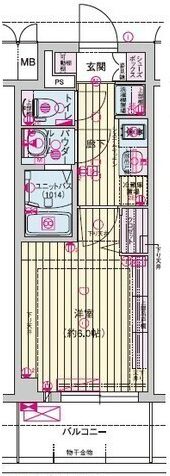 プレサンス天王寺ヴィヴァンの間取り画像