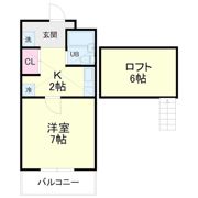 元魚ロイドアパートBの間取り画像