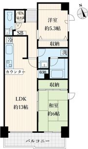 アミ浜田山の間取り画像