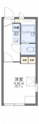 レオパレスシングルフラット梅田の間取り画像