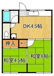 鷹ノ巣ハイツA棟の間取り画像