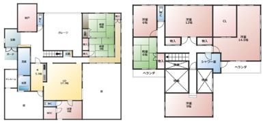 福井市上北野戸建ての間取り画像