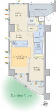 ラルウェンディ縮景園前 ウエストの間取り画像