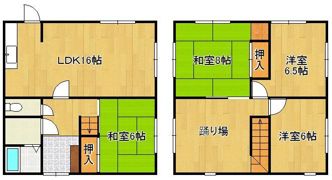 ハウス陽光 Aの間取り画像