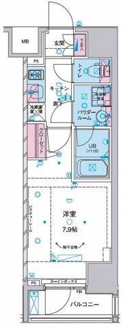 ジェノヴィア麻布十番グリーンヴェールの間取り画像