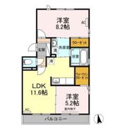 Asuka B棟の間取り画像