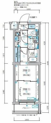 メインステージ成増Ⅱの間取り画像