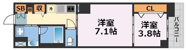 スプランディッド堀江の間取り画像