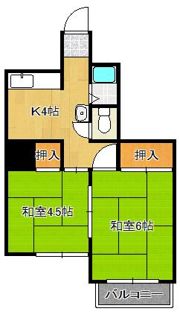 ハイツ奈香緒の間取り画像