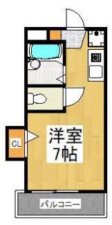 マンションクローバーの間取り画像