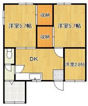 涼風荘の間取り画像