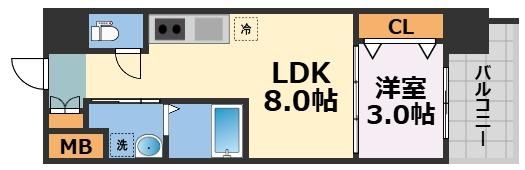 セオリー大阪ハーバーDOORの間取り画像